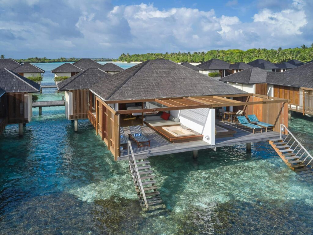 Luxury water villa at Villa Nautica Resort Maldives with direct ocean access