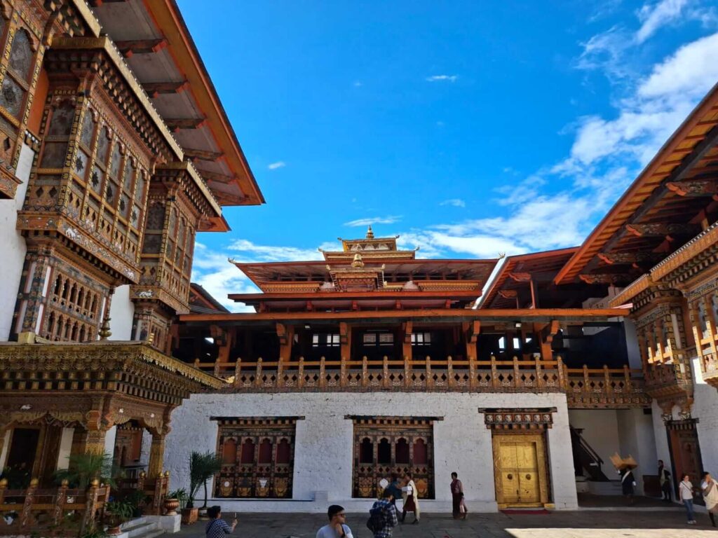 cenic view of Punakha Dzong in Bhutan